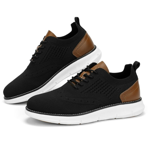 Men's Casual Dress Oxfords Shoes Breathable Knit Leisure Fashion Sneakers