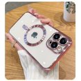 thumbnail image 1 of Fashion Transparent Phone Case For iPhone 15 14 13 Pro Max Plating Soft Silicone Cover, 1 of 5