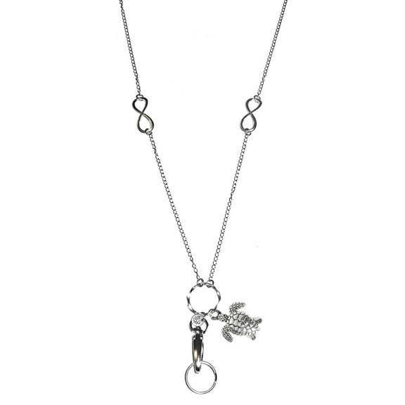 Hidden Hollow Beads Turtle Charm Lanyard - Fashion Lanyards For Women - Cute Lanyard With ID Holder – Fashion Lanyard Badge Holder – Work Badge Necklace