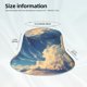 thumbnail image 3 of Fotbe Western Desert Cloud Cowboy Sombrero Tipo Pescador con Estampado – Sombrero de Sol de Algodón de Moda para Playa, Golf, Pesca, 3 of 6
