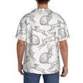 thumbnail image 5 of Vsdgher Hand Drawn Rabbit Print Men's Wrinkle Free Untucked Cuban Shirt Business Casual Button Down Shirts Short Sleeve Shirt, 5 of 7
