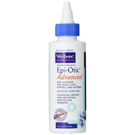 Virbac Epi-Otic Advanced Ear Cleaner for Dogs, Cats, Puppies, and Kittens - 4 oz.