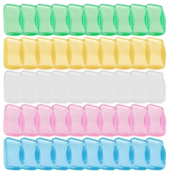 ACDANC 50 pcs Toothbrush Covers Travel Toothbrush Covers Caps for Home and Outdoor Toothbrush Protector for Family Toothbrush Case Toothbrush Head Holder Cover