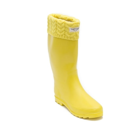 Women Rubber Rain Boots, Best Lined Boots for Rainy Day, Stylish Sock (Best Rugby Boots For Kickers)