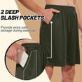 thumbnail image 1 of pstuiky Pantalones cortos de entrenamiento para hombre, Pantalones cortos con cordón y cintura elástica con bolsillos laterales para hombre Pantalones cortos de golf, 1 of 3