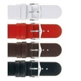 thumbnail image 4 of Hirsch Scandic Smooth Leather Watch Strap - Black - L - 18mm - Silver Buckle, 4 of 9