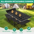 thumbnail image 6 of SLSY XXXL Camping Cot with Mattress, Upgraded Padded Folding Cot Bed with Carry Bag, Portable Sleeping Cot for Camping, Travel, Beach & Hiking, 6 of 9