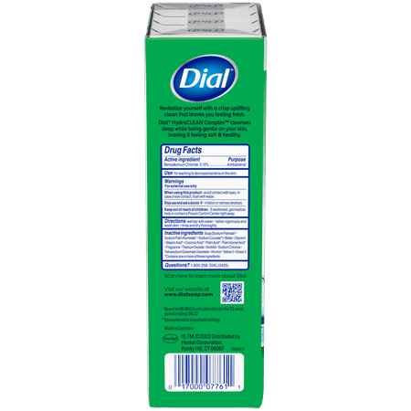 Dial Antibacterial Bar Soap, Refresh & Renew, Mountain Fresh, 4 oz, 8 Bars