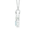 thumbnail image 2 of Angara Natural Aquamarine Infinity Heart Pendant Necklace in Platinum for Women - March Birthstone Jewelry | Aquamarine and Diamond Necklace, 2 of 9