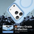 thumbnail image 4 of BENTOBEN Case for iPhone 17 Pro Compatible with Mag-Safe 6.3" Metal Frame Slim Tpu Matte Shockproof Protective Cover Blue, 4 of 5