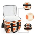 thumbnail image 6 of FORMRS Insulated Cooler Bag 24 Cans Capacity Soft Leakproof Lunch Box with Side Pockets, Orange Geometric Circles, 6 of 7