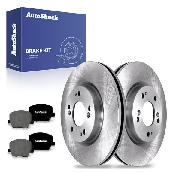 AutoShack Front Brake Rotors Premium Ceramic Brake Pads | Replacement for 2017 Jeep Compass 2.0L 2.4L 4WD AWD FWD | 6-PC Brake Kit