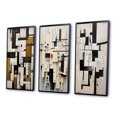 thumbnail image 3 of Designart "Urban Groove Garden Abstract Geometrics V" Modern Geometric Framed Wall Art Set Of 3 - Black Abstract Frame Gallery Set For Office Decor, 3 of 6