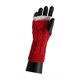 thumbnail image 3 of Guantes sin dedos de punto elástico con agujero para el pulgar de encaje rojo para mujeres Inspire Chic, talla única, 3 of 7