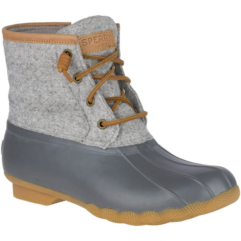 Sperry Women s Saltwater Emboss Wool Boots 9 Gray Gray Wool Walmart