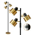 thumbnail image 5 of Yokila 66.25" Modern Black Gold Metal Floor Lamp for Living Room Bedroom 3 Light Tall Standing Lamp with Rotary Switch for Home Office, 5 of 11
