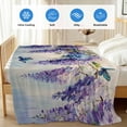 thumbnail image 4 of Purple Lavender Cooling Blanket,Lightweight Breathable Summer Throw Blanket with Double Sided Cold Effect,Butterfly Flower Abstract Brush Artwork Picnic Blankets Bed Sheet for Hot Sleepers 50"x60", 4 of 8