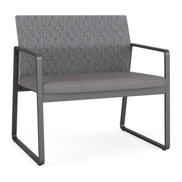 Gansett Reception Waiting Bariatric Chair / Charcoal Steel / Gray / Gray