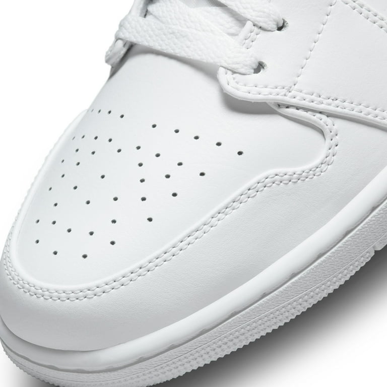 Men's Jordan 1 Low White/White-White (553558 136) - 13 - Walmart.com