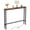 Rustic Brown, variant on 39.4" Narrow Console Sofa Table with Power Outlets and USB Ports, Skinny Couch Table with Metal Frame and Charge Station with 4.9ft Extension Cord, Rustic Brown