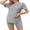 Light Grey, variant on Women's Maternity Two Piece Set Outfits Summer Pregnancy Clothes Short Sleeve Split Side T-Shirts and Biker Shorts