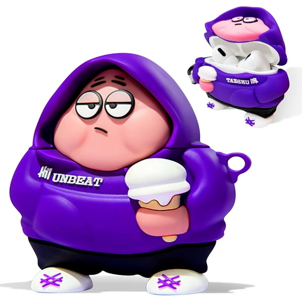 Lindo personaje de dibujos animados Airpods Pro 2, funda de silicona suave anticaída Airpods Pro de 2ª generación, lindo, divertido estuche Kawaii de dibujos animados 3D para AirPods Pro 2 con llavero