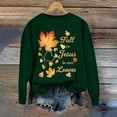thumbnail image 3 of Uootdi Thanksgiving Long Sleeve Sweatshirts for Women Fall For Jesus He Never Leaves Sweatshirts Gift Women Cute Fall Autumn Ch ristian, 3 of 5