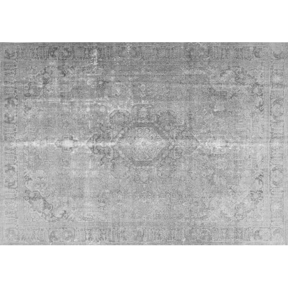 Ahgly Company Indoor Rectangle Persian Gray Traditional Area Rugs, 7' x 10'