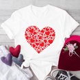 thumbnail image 2 of Posijego Valentine's Day Shirt for Women Heart Printed Graphic Tees Summer Short Sleeve Casual Tops, 2 of 4