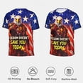 thumbnail image 4 of Omeoer Patriotic Eagle T-Shirt Freedom Doesn’t Save You Today Graphic Tee USA Flag Short Sleeve Shirt for Men Women, 4 of 6