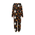 thumbnail image 4 of Nvse-Halloween Print Family Matching Hooded Long Sleeved Zippered Jumpsuit Set Unisex Onesie Novelty Printed One-piece Pajamas Women Men Hooded Jumpsuits Adult Nightwear Romper Holiday Pjs, 4 of 4