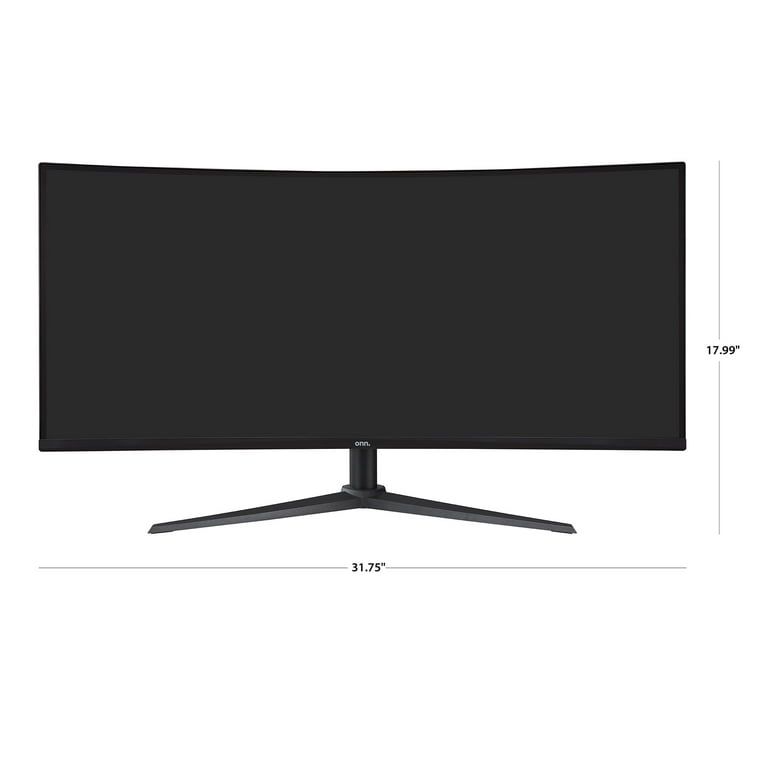 onn. 32 FHD (1920 x 1080p) 75hz Bezel-Less Office Monitor with 6 ft HDMI  Cable, Black 