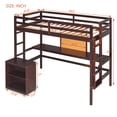 thumbnail image 4 of Harper & Bright Designs Twin Size Loft Bed with Desk and Storage Cabinet, Wooden Twin Loft Bed with Writing Board for Boys Girls, Gray, 4 of 13