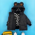 thumbnail image 4 of Mercatoo Toddler Baby Girls Winter Warm Solid Coats Ears Hooded Padded Jacket Outwear Kids Girls Winter Down Jackets Coat, 4 of 6