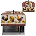 thumbnail image 2 of SEANATIVE Air Fryer Toaster Oven Dust Cover Washable Convection Oven Cover Farmhouse Kitchen Appliance Protector Decorations Countertop Accessories, S, Rooster Chicken Eggs Sunflower, 2 of 7