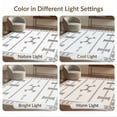 thumbnail image 6 of ODIKA 3'x5' Gray White Design Washable Accent Rug Intricate Geometric Patterns and Borders for Bedside, Nursery Room, Pet Friendly & Non-Shedding, 6 of 6