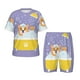 thumbnail image 1 of Balery Corgi Washing in Bathtub Conjunto de Pijama Infantil de Manga Corta con Estampado – Ropa de Dormir de Algodón Suave-4X-Large, 1 of 6