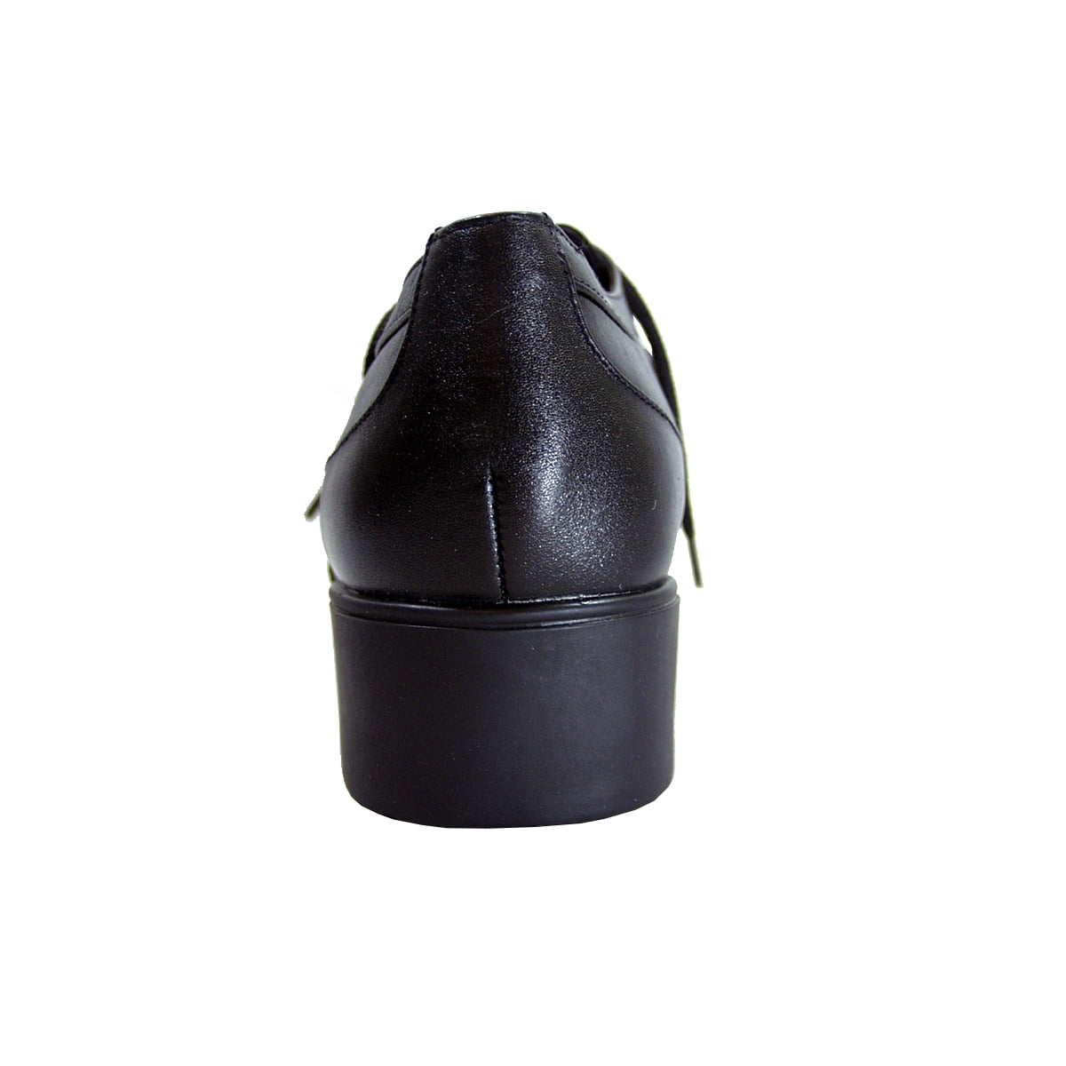 24 HOUR COMFORT Carmel Women's Wide Width Leather Lace-Up Shoes BLACK 6.5