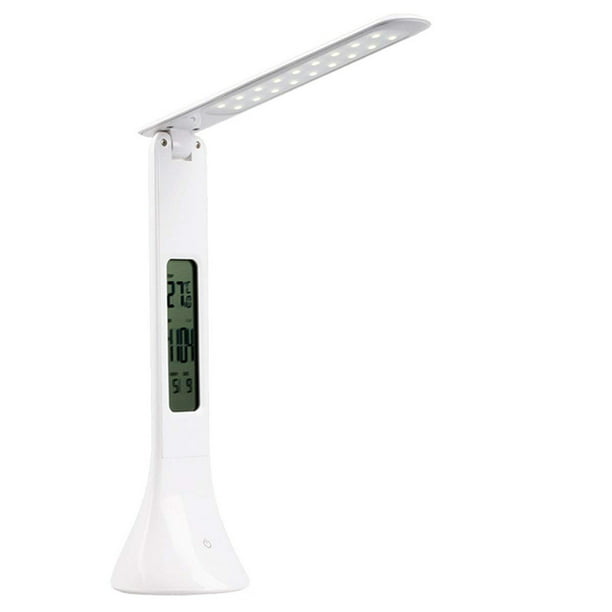 Led Desk Lamp Foldable Dimmable Touch, Touch Table Lamp With Clock