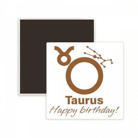

Constellation Fate Birthday Celebration Taurus Square Ceracs Fridge Magnet Keepsake Memento