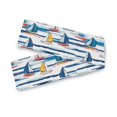 thumbnail image 7 of Yayeee Table Runner 70 inches Long Home Kitchen Dinning Party Decoration, Dark Blue Hand Drawn Sailboats, 7 of 7