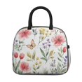 thumbnail image 2 of Obrewu Pioneer Flower and Butterfly Lunch Bag for Adult, Insulated, Leakproof, Oxford Cloth, 2 of 7