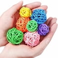 thumbnail image 4 of 36 Pcs Wicker Rattan Balls Decorative Balls for Vase Centerpiece Bowls Orbs Filler for Home Decor,4 Sizes(Multicolored), 4 of 6