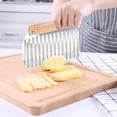 thumbnail image 3 of 1PC Potato Slicer For Potatoes Crinkles Potato Steel Vegetable Stainless Wave Kitchen，Dining & Bar Silver, 3 of 8