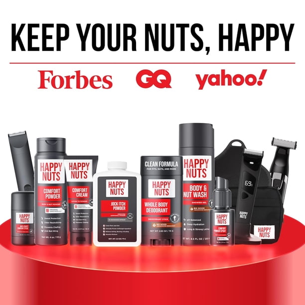 HAPPY NUTS Comfort Cream Deodorant For Men: Anti-Chafing Sweat