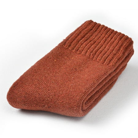 

Add Velvet Super Thick Cold-resistant Autumn And Winter Cotton Socks Warm Winter Women Thick Socks Winter Thick Cashmere Mid-tube Wool Socks Women brick red