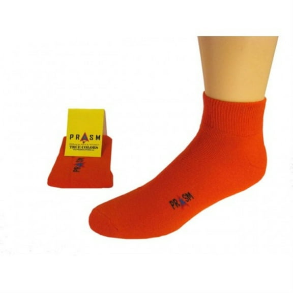 PRASM (Premium Egyptian Cotton) MENS Anklet Socks - 1 PAIR-Bright Orange