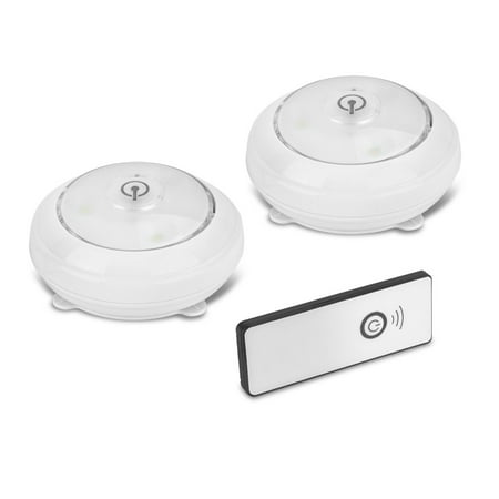 Wireless Pivot and Swivel LED Puck Lights with Remote Control - Walmart.com