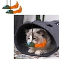 thumbnail image 6 of Pet Cat Diy Felt Tunnel With Mint Toy Pendant Multifunctional Kitten Nest Interactive Toy Cat Accessories, 6 of 7