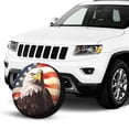 thumbnail image 2 of KAKALAD Bald Eagle American Flag 17 Spare Tire Cover Universal Vehicle Accessories Buckle Car Tools 16”in, 2 of 6